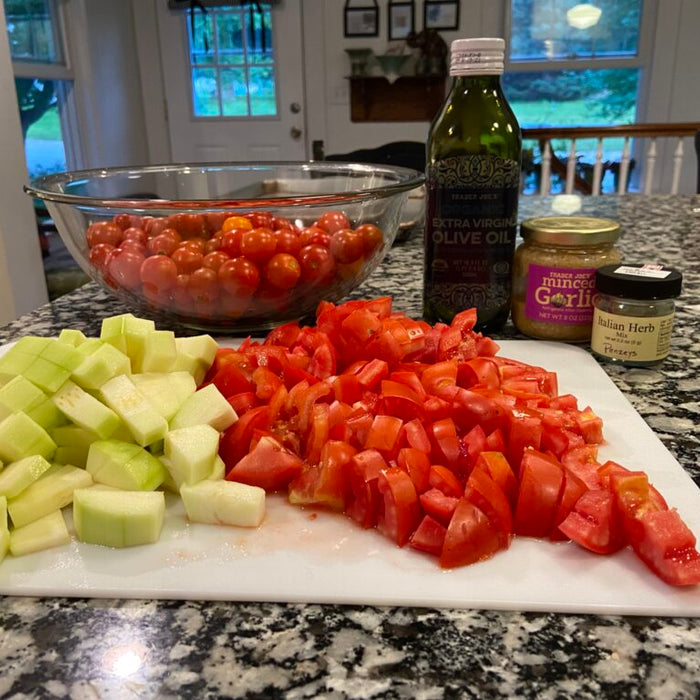Roasted Cherry Tomatoes & Zucchini Sauce