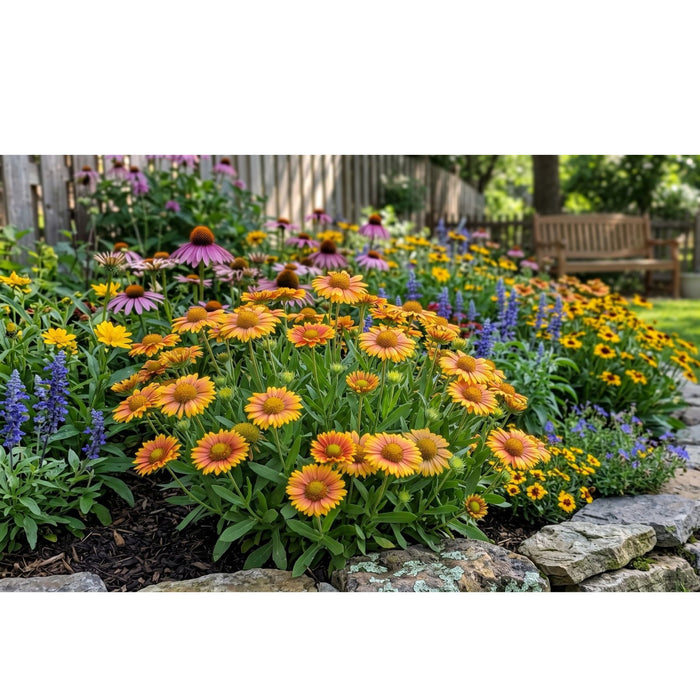 Blanket Flower Arizona Apricot (Gaillardia) | Two Live Plants | Non-GMO | Hardy Flowering Perennial | Pollinator Favorite