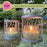 Decorative Outdoor Cup & Candle Holder Garden Silver Stakes | Set of 2, 36" Tall | Solid Metal, Fits Mason Jars, Farmhouse Look