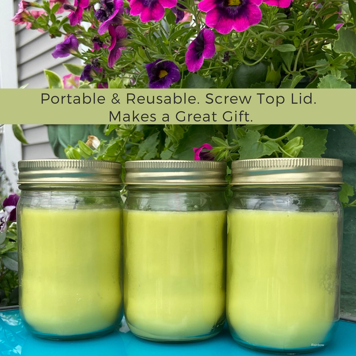 Mosquito Repellent Candle Natural Lemongrass Summer Sunshine | 9 Oz, Set of 3 | Soy-Base, Lemongrass | Made in USA