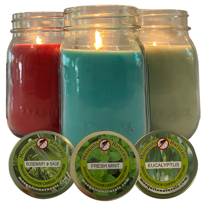 Mosquito Repellent Candle Natural Backyard Boho | 12 Oz. Each, Set