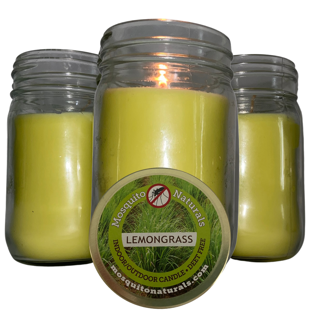 Mosquito Repellent Soy Candles, Essential Oils, Lemongrass, Eucalyptus